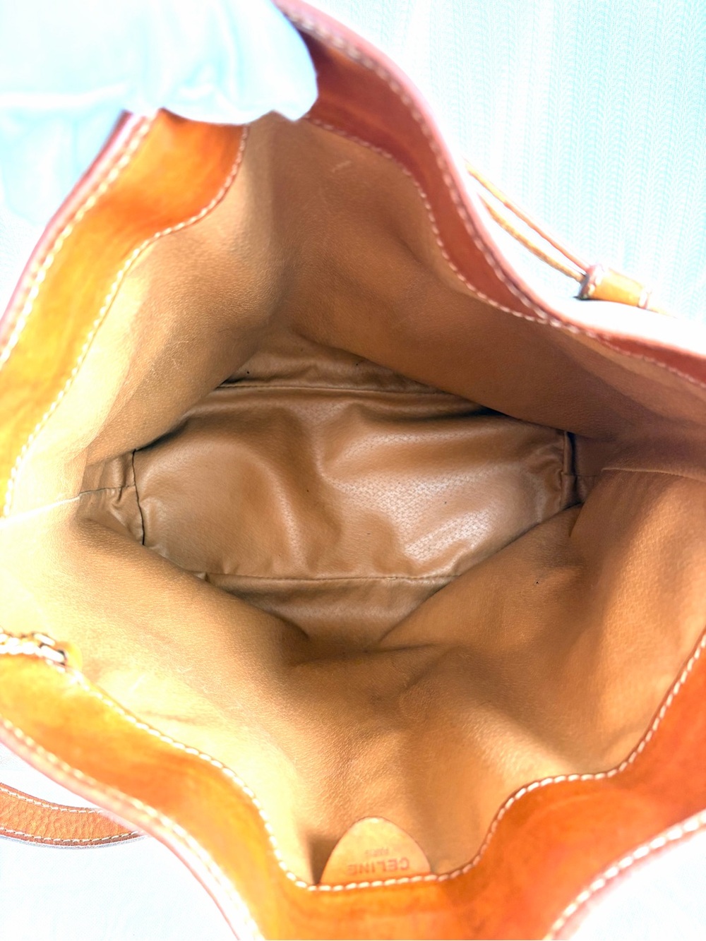 Vintage Celine Macadam Bucket Bag with Pouch and Dustbag - Beige Taupe Cognac - Picture 8 of 14